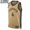 Barn Toronto Raptors Tröja Scottie Barnes Nike 2023-24 City Edition Gold Swingman